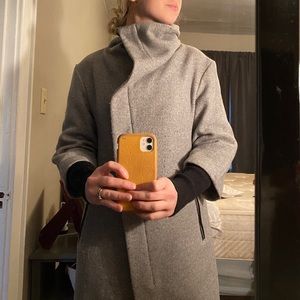 Forever21 Funnel Neck Wool Coat
